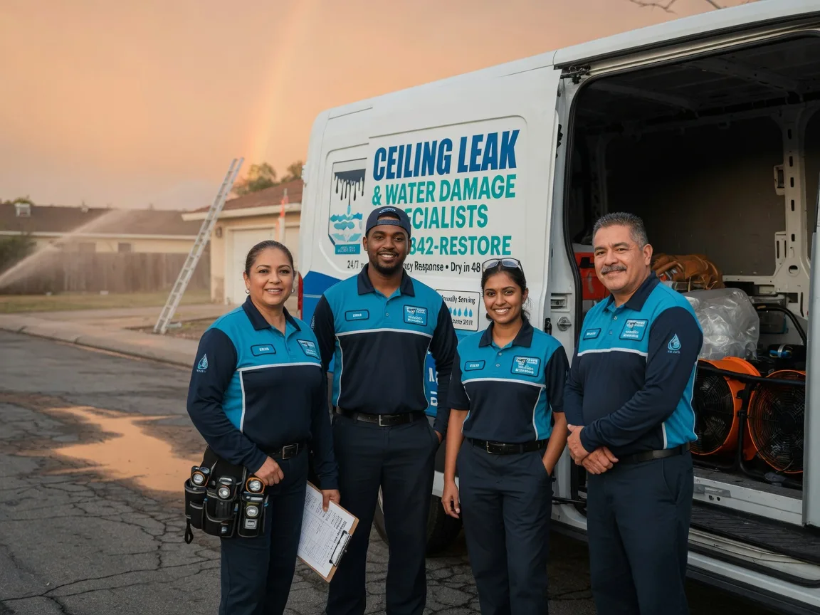 Ceiling Leak Cleanup company in Poy Sippi, WI
